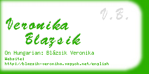 veronika blazsik business card