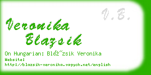 veronika blazsik business card